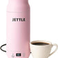 Jettle Electric Kettle - Travel Portable Heater for Coffee Tea Milk Soup - Stainless Steel Travel Water Boiler tea pot with Temperature Control - LED - Automatic Power Off - 450ml - Kitchen Appliance