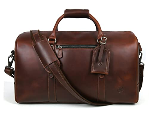 Leather Travel Duffel Bag