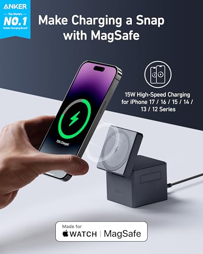 3-in-1 Cube MagSafe Compatible 15W Foldable Charging Station