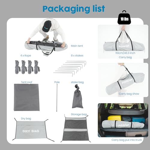 Portable Camping Shower Tent Deluxe Changing Room Easy Set Up Privacy Shelter