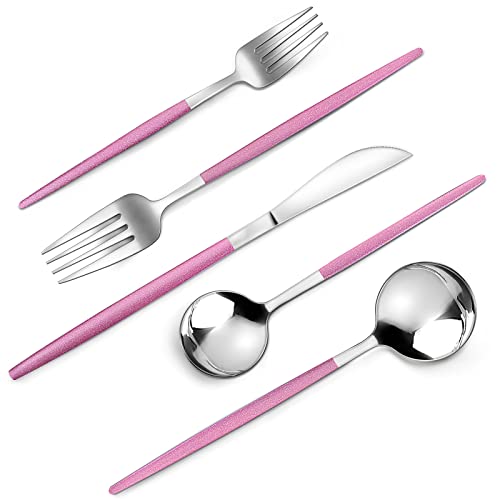 Mirror Silver Rosy Silverware Set (4 Count)