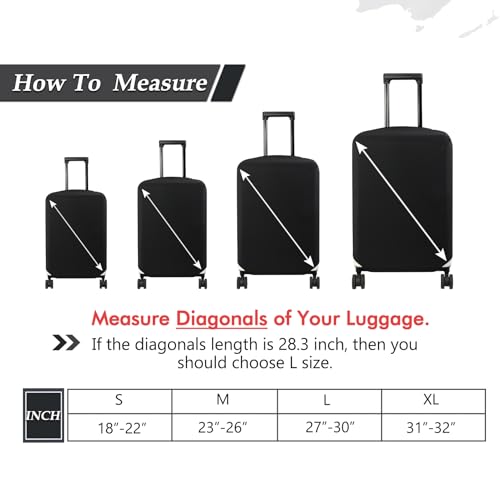 Travel Luggage Cover Suitcase Protector Fits 27
