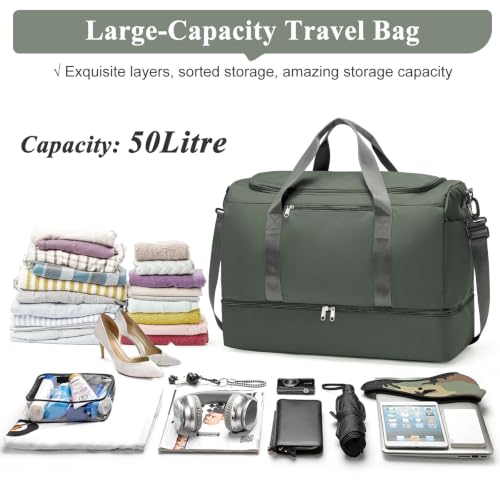 Travel Duffle Bag with Shoes Compartment