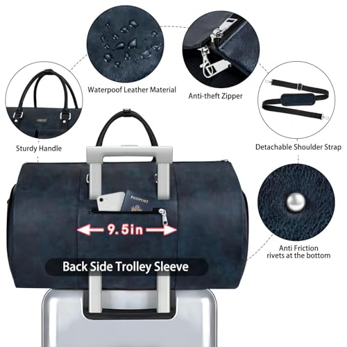 Garment Bag for Travel Convertible Carry on Travel Duffel Bag for Men Women
