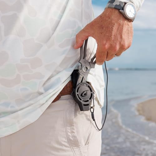 danco 7 Inch Titanium Dual Cutter Fishing Pliers with Sheath and Lanyard