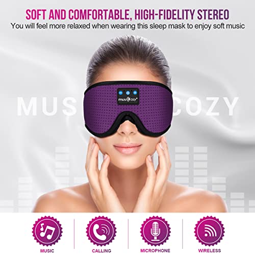 3D Sleep Headphones Bluetooth 5.4 Breathable Sleep Eye Mask