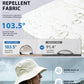 Water Resistant UPF 50+ Sun Bucket Hat Packable Brimmed for Women Men White