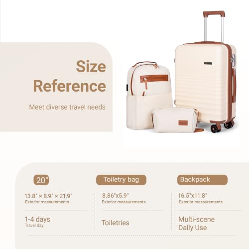 Carry On Luggage 22x14x9 Airline Approved Suitcase with Wheels