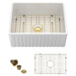 24"x18" White Farmhouse Sink