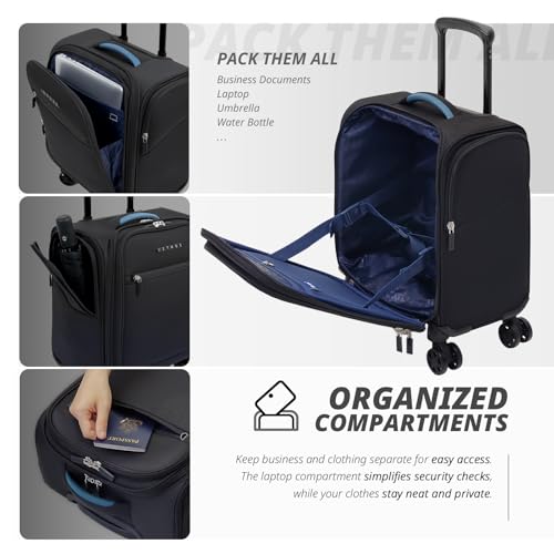 Underseat Carry On Luggage with Wheels