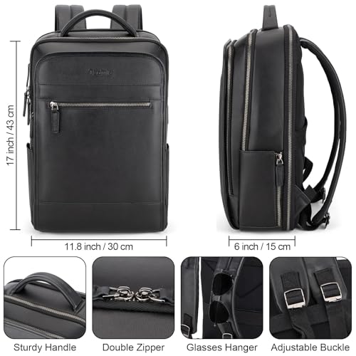 Leather Laptop Backpack