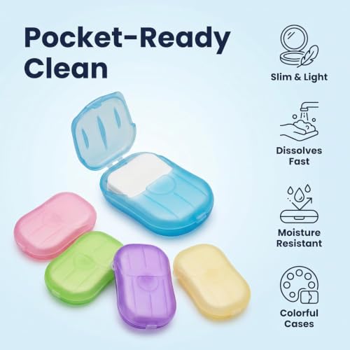 5 Boxes 500 Sheets Disposable Soap Paper Hand Cleaner Fragrance Mini Color Soap Paper for school Indoor (500 Count)