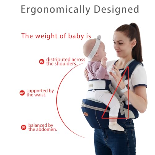 Baby Hip Seat Carrier Baby Waist Stool for Child Infant Toddler with Adjustable Strap Buckle Pocket Soft Inner Huge Storage