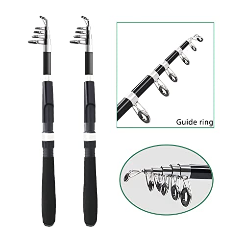Fishing Rod 6.9ft 2Pcs Telescopic Fishing Rods Set