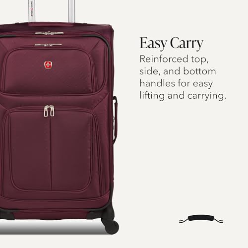 Sion Softside Expandable Spinner Luggage Durable Lightweight Travel Suitcase