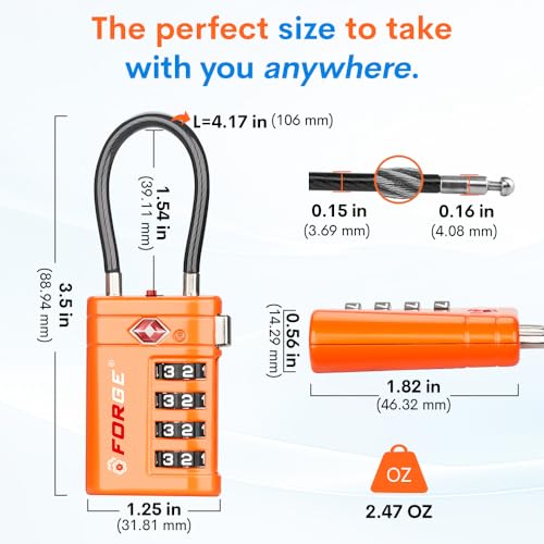 Open Alert TSA Approved Luggage Locks (6 Count)