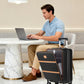 20 Inch Carry On Luggage with Front Pocket and Cup Holder