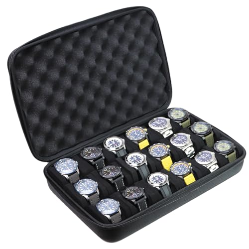 18 Slots Hard Watch Travel Case