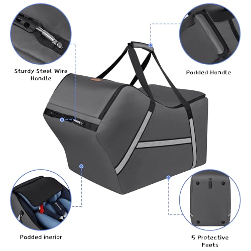 Infant Car Seat Travel Bag for Airplane Compatible with All Nuna Pipa Car Seat and Base