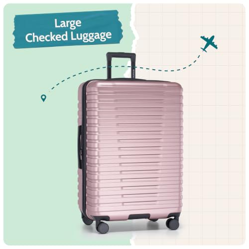 Boren Expandable Hardside Rugged Travel Luggage with 8 Spinner Wheels