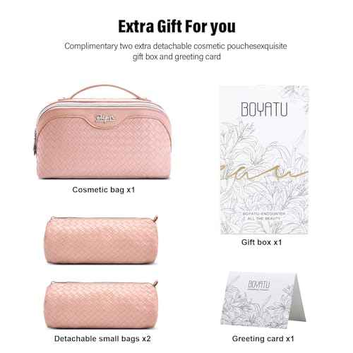 Travel Makeup Bag Cosmetic Bags for Women (3 Count)