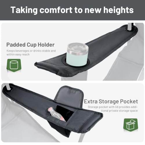 550 LBS Oversized Folding Camping Chair for Adults