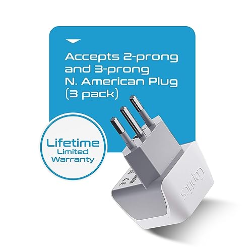 Italy Travel Plug Adapter (3 Count)
