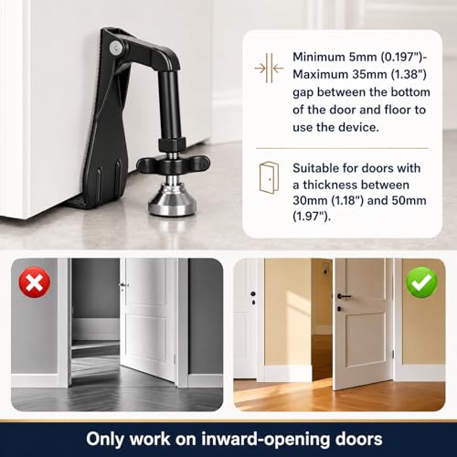 Portable Door Stopper Door Lock for Travel Anti Theft Door Blocker