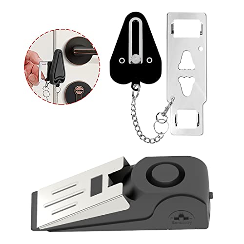 2 Packs Portable Door Stop Alarm & Door Lock (4 Count)