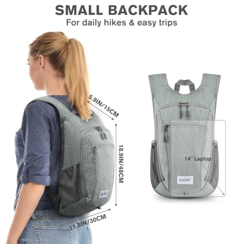 10 15L Small Rucksack Foldable Backpack Lightweight Packable Daypack Travel Outdoor Hiking Shoulder Bag