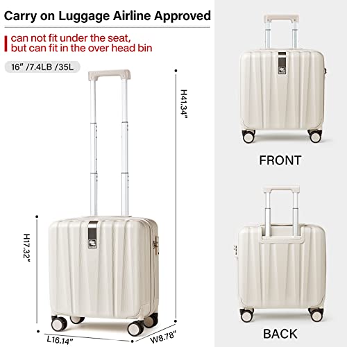 16 Inch Underseat Carry On Luggage with Wheels