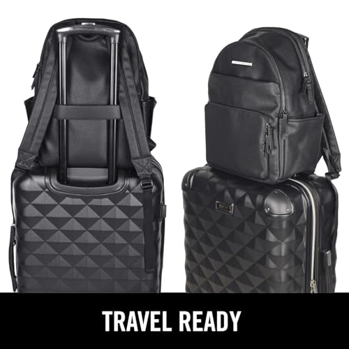 Marley Double Compartment Vegan Leather Womens 15" Laptop Fashion Backpack