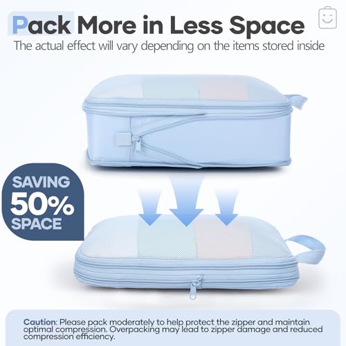 9 11 Set Compression Packing Cubes for Travel Essentials (9 Count)