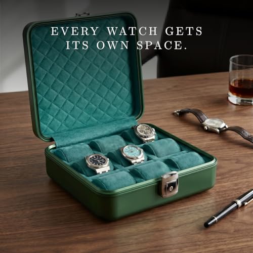 Prague Aluminum Watch Case in Hunter Green
