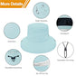 Sun Hats for Women Bucket Hat UV Protection Fishing Hat Wide Brim Safari Hats 2 in 1 Zip