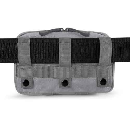 Tactical Molle Admin Pouch Utility Laser Cut EDC Tool Pouch Bag Horizontal Modular Pouches Include US Flag Patch and Keychain