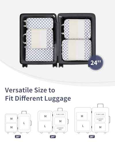 5 Set Compression Packing Cubes for Travel