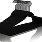 Black Velvet Hangers 60 Pack Non Slip Heavy Duty Black Hooks (60 Count)