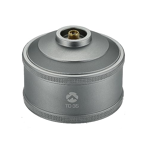 CAMPINGMOON Replacement Empty Refillable Gas Fuel Cylinder Standard for Backpacking Camping Stove EN417 Lindal Valve 110g TC