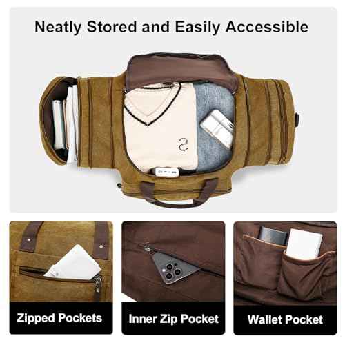 Large Canvas Duffle Bag for Travel