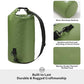 5/10/25/30/40L Waterproof Dry Bag, Small Lightweight Roll Top Dry Bag Backpack w/Waterproof Phone Case, Kayaking, Travel, Hiking, Fishing, Tubing, Camping, the Beach, Men/Women (Green)
