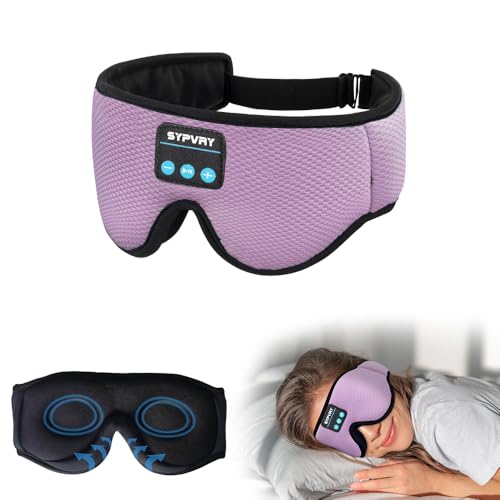 Sleep Mask Bluetooth Headphones Soft Wireless Headband Eye Mask Blackout with Microphone