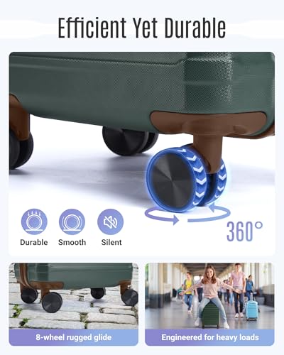 Luggage Sets 3 Pcs Suitcase with Wheel (3 Count)