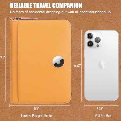 Lorenzo Full Grain Leather Family Passport Wallet for 4