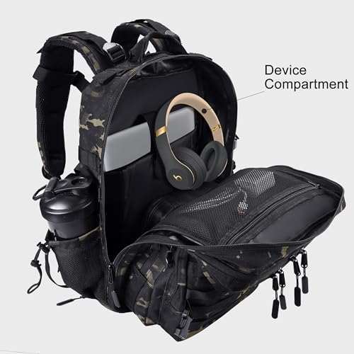 Military Tactical Backpack for Men and Women 45L Army 3 Days Assault Pack Bag Large Rucksack with Shoe Compartment
