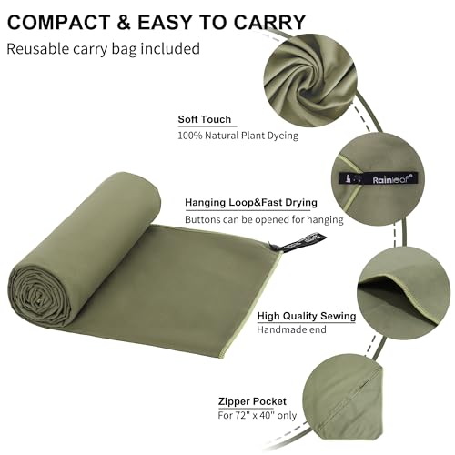 Microfiber Towel Quick Dry Camping & Travel & Gym Towel. Compact