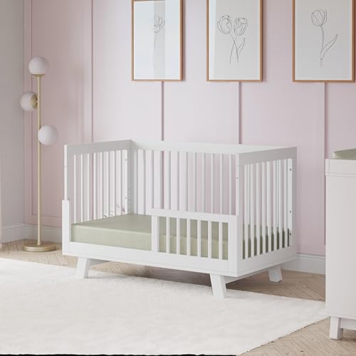 Hudson 3-in-1 Convertible Baby Crib, White