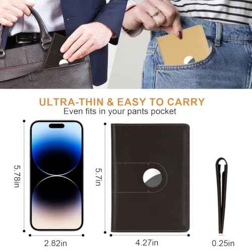 Full Grain Leather Passport Holder Cover for Men and Women Travel