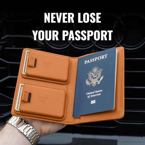 Passport Wallet with AirTag Holder