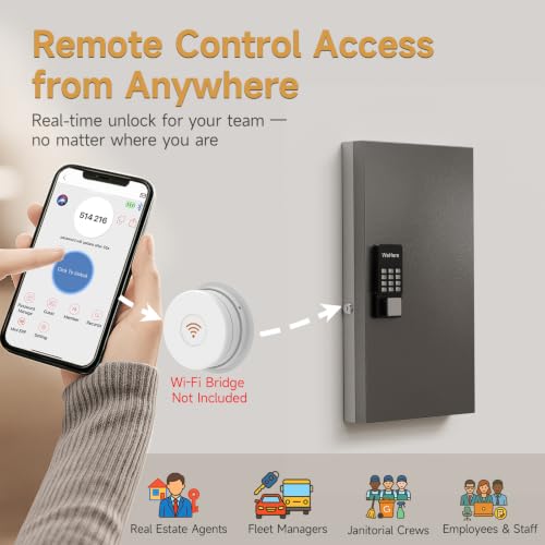 48 Key Lock Box Smart Key Organier Cabinet with Keypad & App for Office